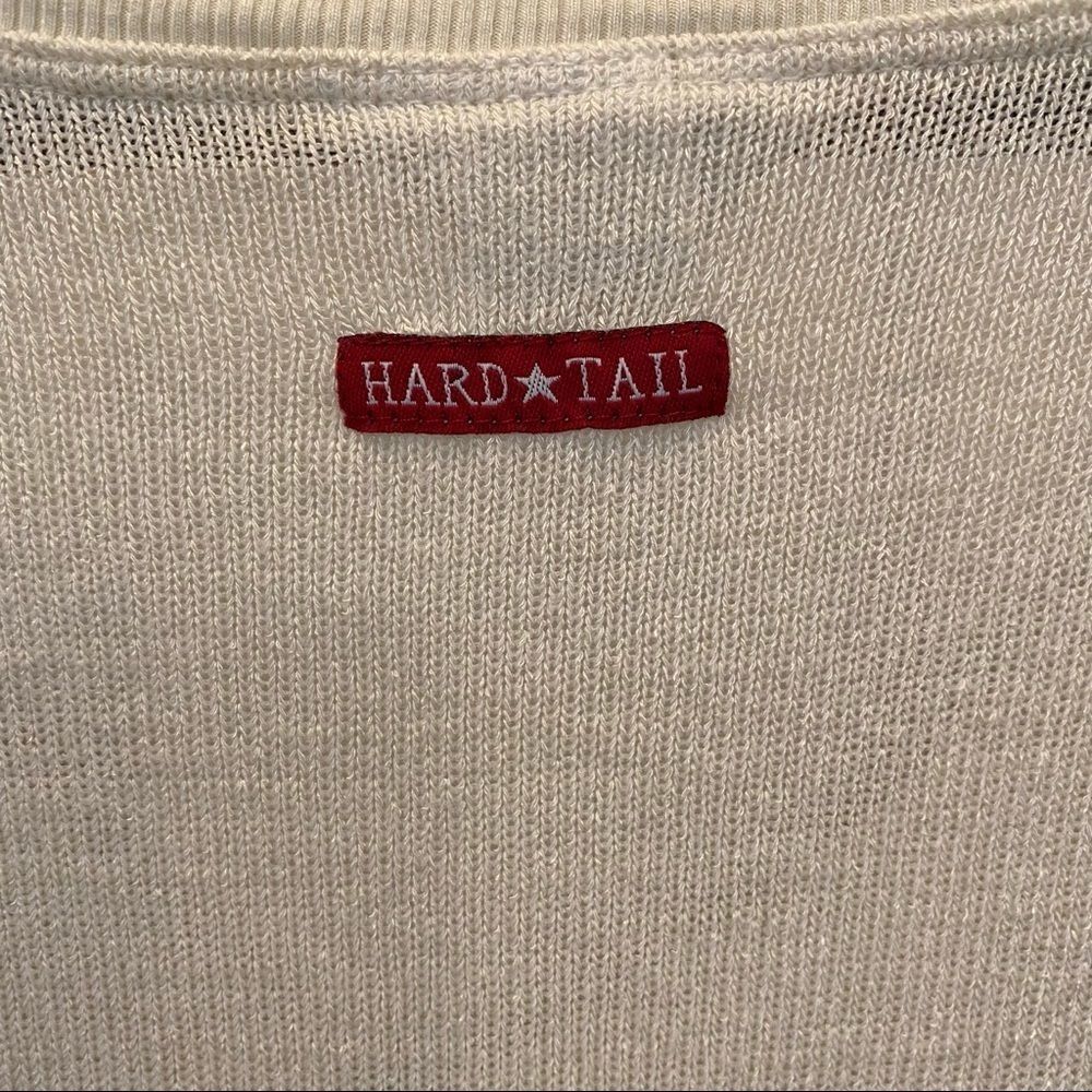 Hard Tail women’s v neck long sleeve sweater Cream.Size XS - Picture 5 of 8